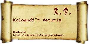 Kolompár Veturia névjegykártya